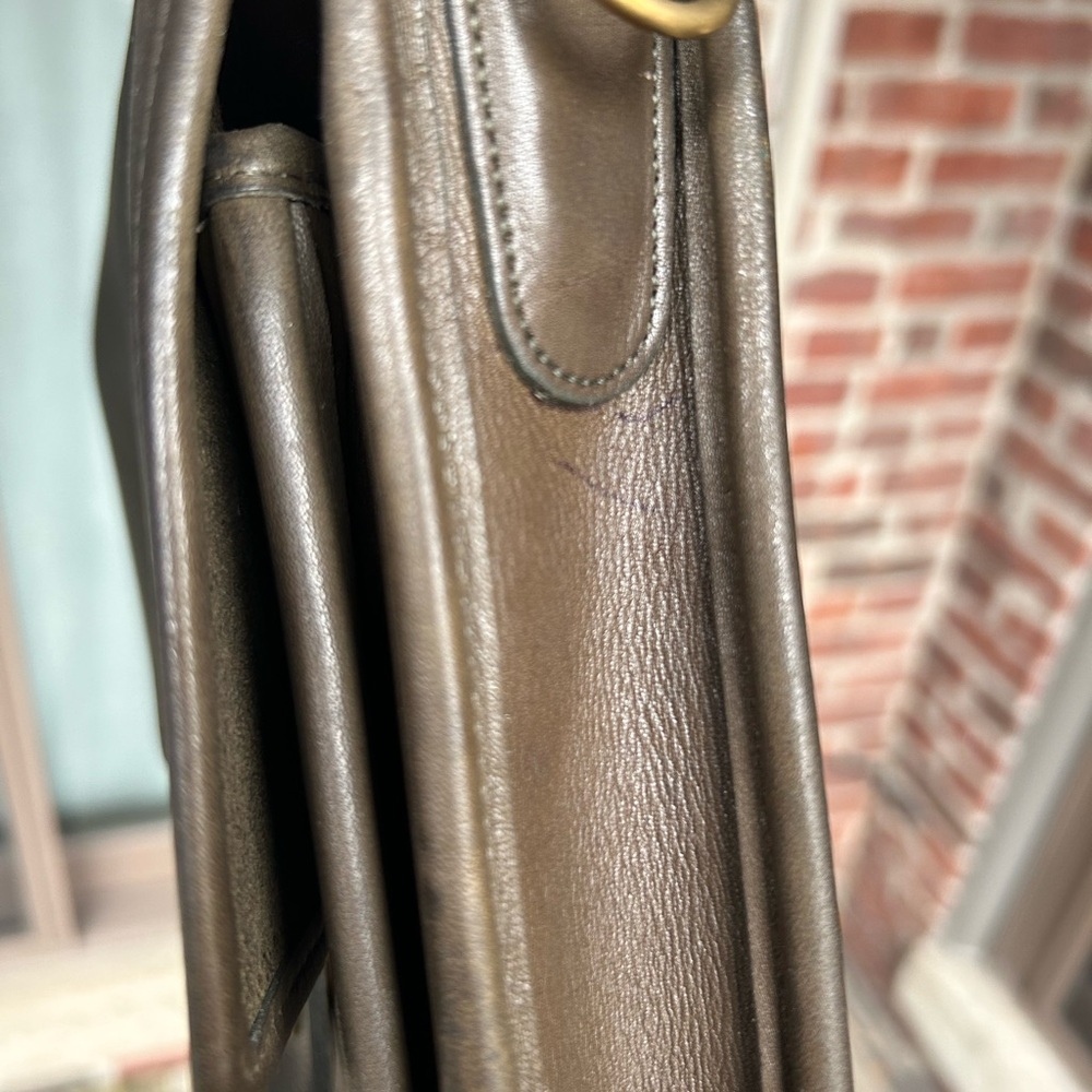 Vintage coach olive station bag style 5130 green leather crossbody retro 90s y2k - Picture 14 of 15